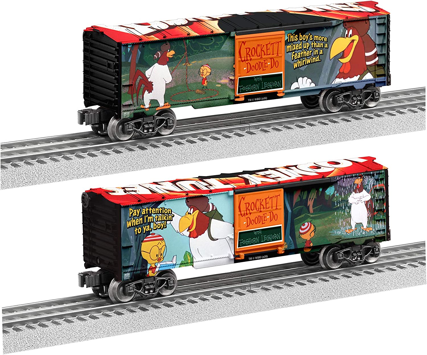 Lionel Looney Toons Electric O Gauge Model Train Cars Foghorn Leghorn Crockett Doodle Do Boxcar 2038150