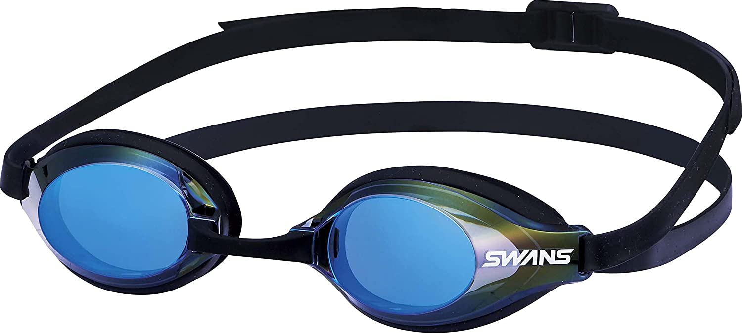 Swans SR-3M SMBL Racing Adult Mirror Swim Goggles SmokeBlue