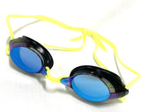 Swans SRX-M PAF SBLU Fina Approved Adult Racing Mirror Swim Goggles, Smoke/Blue