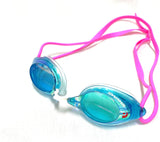 Swans SRX-M PAF SBRU Fina Approved Adult Racing Mirror Swim Goggles, Sky Blue/Flash Ruby