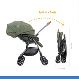 Joie SMA Baggi 4WD Drift Stroller for Baby 1 to 36 months Pine