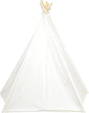 6ft Giant Teepee Play House of Pine Wood with Carry Case White