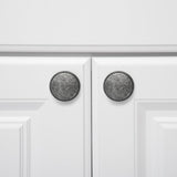 AmazonBasics Modern Wide Top Ring Cabinet Knob 1.52in Diameter Antique Silver 10Pack