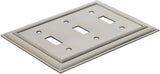 AmazonBasics Triple Toggle Wall Plate Antique Brass 1Pack
