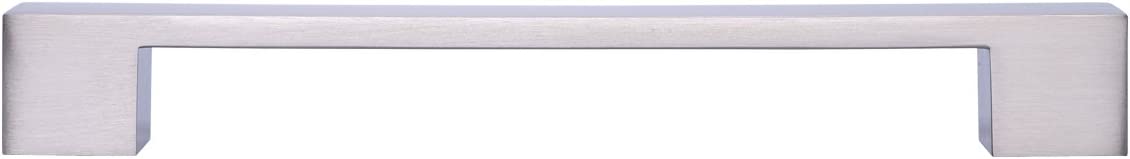 AmazonBasics Short Modern Cabinet Handle Drawer Pull 7.68in Length 6.3in Hole Center Satin Nickel 10Pack