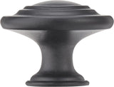 Amazon Basics Traditional Top Ring Cabinet Knob 1.25-inch Diameter Flat Black 25-Pack