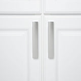 AmazonBasics Short Modern Cabinet Handle, 6.38 Length 5 Hole Center Satin Nickel 10-Pack