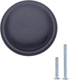 AmazonBasics Button Mushroom Cabinet Knob 1.25in Diameter Flat Black 10Pack