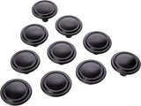 AmazonBasics Straight Top Ring Cabinet Knob 1.25IN Diameter Flat Black 10Pack