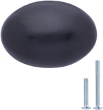 AmazonBasics Football Cabinet Knob, 1.38inch Diameter Flat Black 10Pack