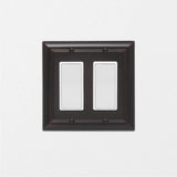 AmazonBasics Double Gang Wall Plate Oil Rubbed Bronze 2Pack