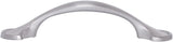 AmazonBasics Rounded Foot Cabinet Handle 4.63in Length 3in Hole Center Satin Nickel 10Pack