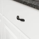 AmazonBasics Twisted Cabinet Handle 4.5in Length 3in Hole Center Flat Black 10Pack
