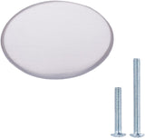 AmazonBasics Flat Round Cabinet Knob 1.44in Diameter Satin Nickel 10Pack
