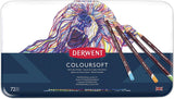 Derwent ColourSoft Colored Pencils Drawing Art Metal Tin 72 Count