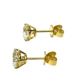 Special Offer 18K Yellow Gold Diamond Earring D2=2.21cts