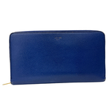 Celine Wallet Long Blue Leather