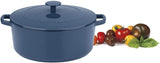 Cuisinart 7 Qt Round Casserole Covered, Enameled Provencial Blue