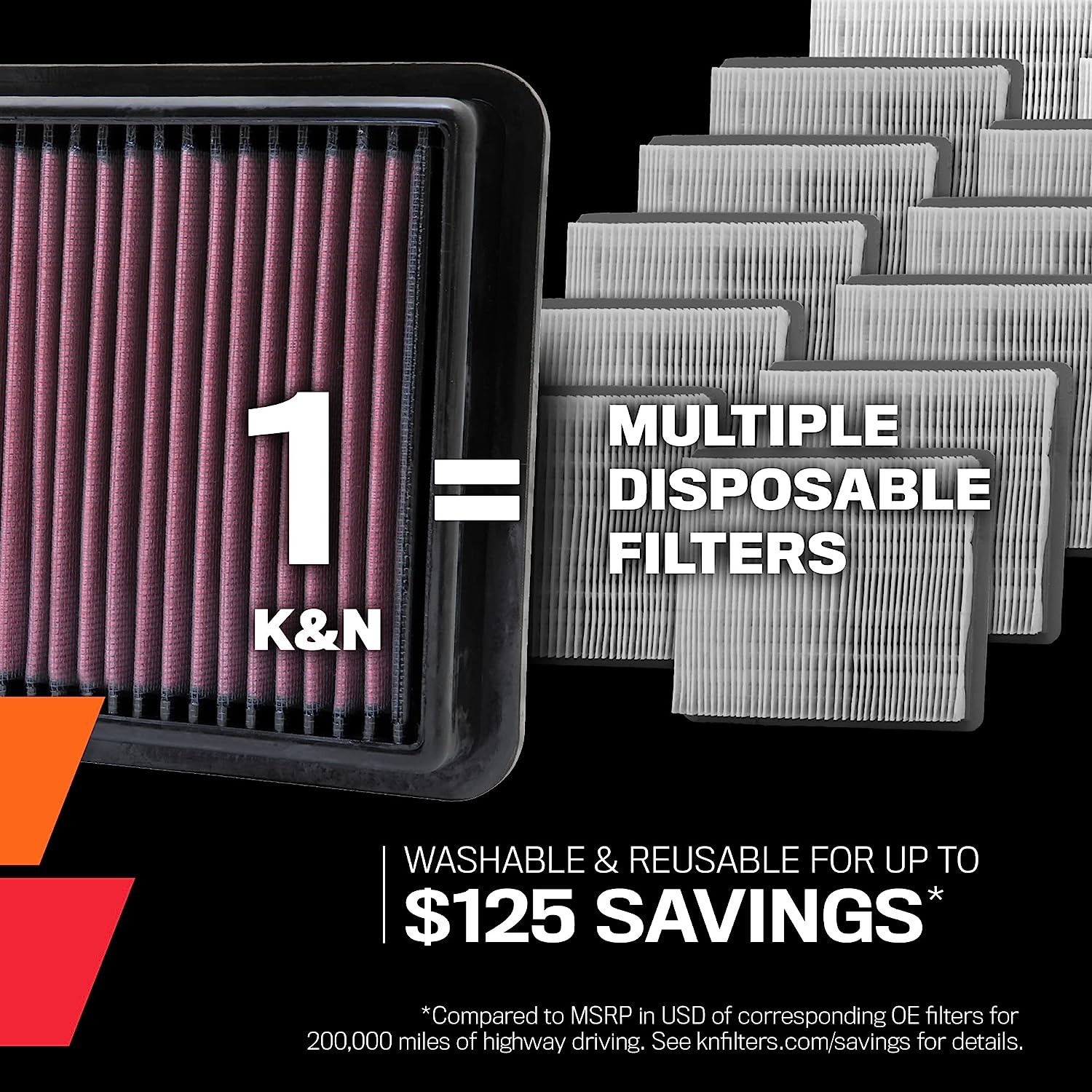 K&N Engine Air Filter For  2011-2017 NISSAN Micra And Note 33-3027