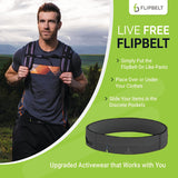 FlipBelt Zipper Running Belt Carbon XXS