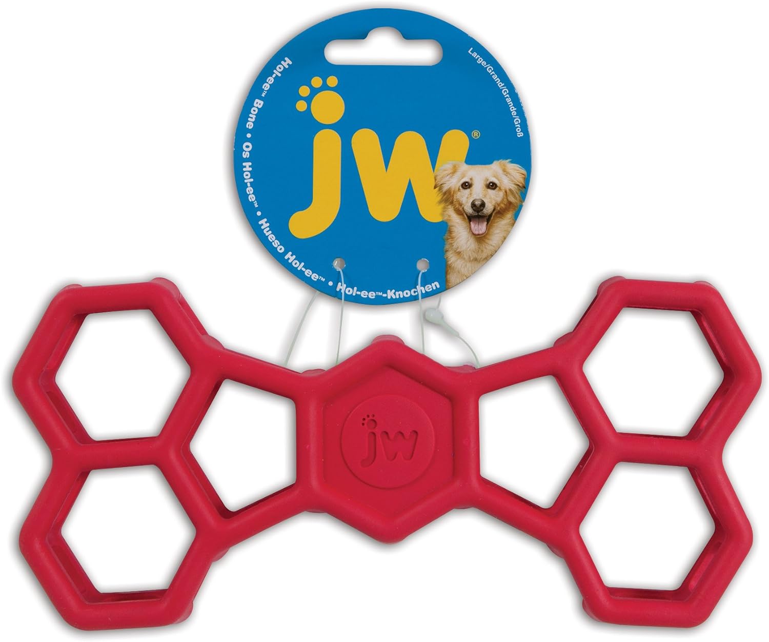 JW Pet Hol-ee Bone Dog Chew Puzzle Toy Large Assorted Colors