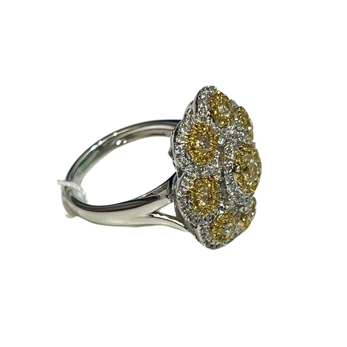 Gold ring sales yellow diamond