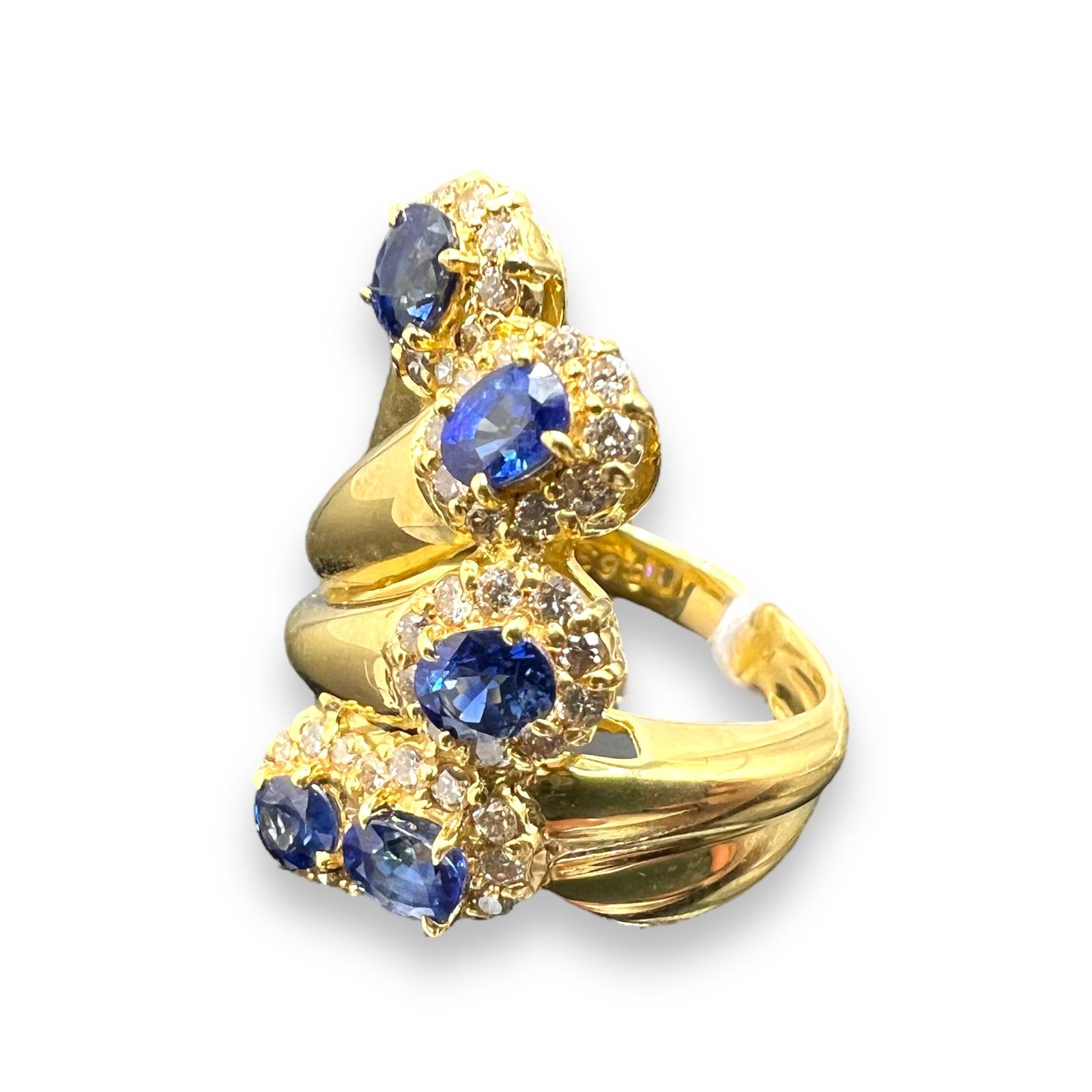 Sapphire Ring 18k Yellow Gold