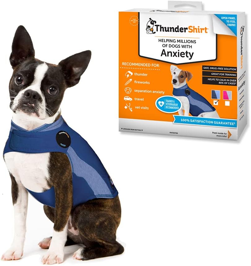 ThunderShirt Dog Anxiety Vest XX Small Blue Polo