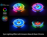 Thermaltake Riing Trio 200mm 16.8 Million RGB Color Software Enabled 3 Light Rings 60 Addressable LED 11 Blades Hydraulic Bearing Case/Radiator Fan Single Pack CL-F083-PL20SW-A
