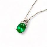 Natural Emerald Necklace pt850